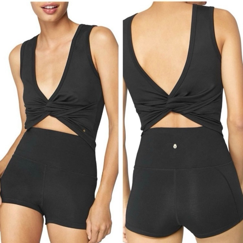 Spiritual Gangster Twisted Open Back Reversible Tank Black XS